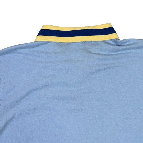 LRG Polo Shirt Mens M Light Blue Cream Short Sleeve Preppy Lifted Research Group - Picture 8 of 9